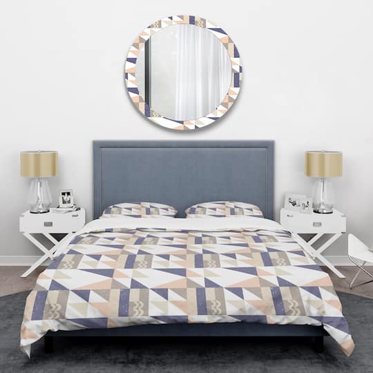 Designart 'Retro Geometric Design X' Mid-Century Duvet Cover Set